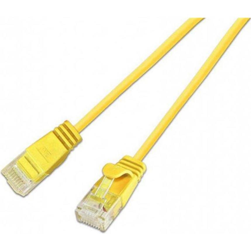 Wirewin Slim Patchkabel: UTP, 5m, gelb (U/UTP, CAT6, 5 m), Netzwerkkabel