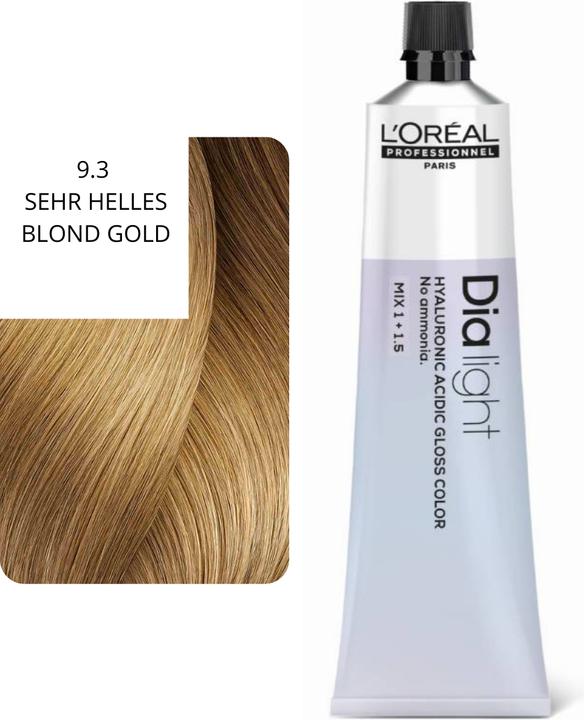 Image du produit L'Oréal Professionnel L'Oral Professionnel Dialight 93 Very Light Blonde Gold 60ml Hair Color (93 Blond très clair Or)