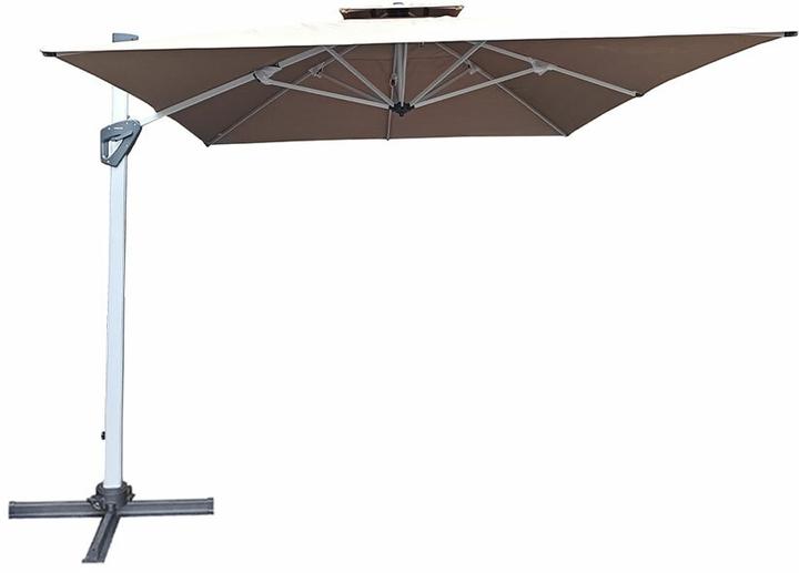 Contini De Luxe Roma Ampelschirm 3x4m taupe (3 m)