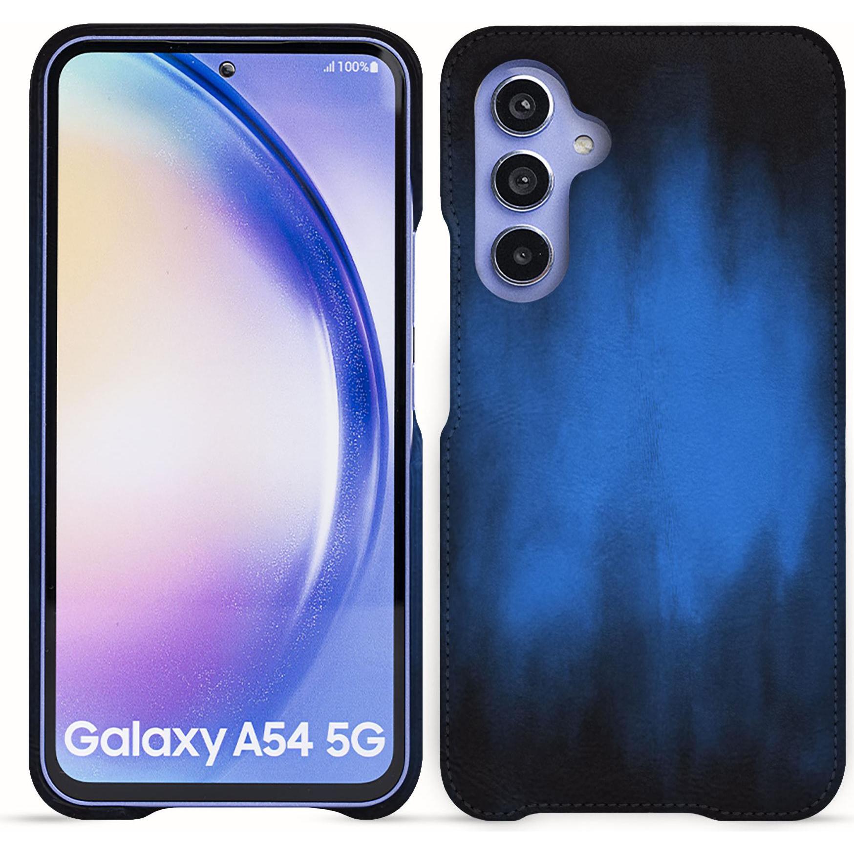 Thumbnail - Noreve Lederschutzhülle (Samsung Galaxy A54 5G), Smartphone Hülle, Blau