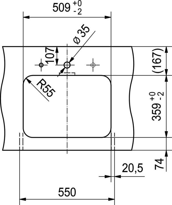 Produktbild Franke Largo LAX 610 50 (35) (Einbauspüle, 52.40 cm, 37.40 cm)