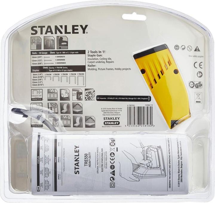 Immagine prodotto Stanley Imbastitrice elettrica 6-TRE550 per punti metallici da 6 a 14 mm (Tacker)