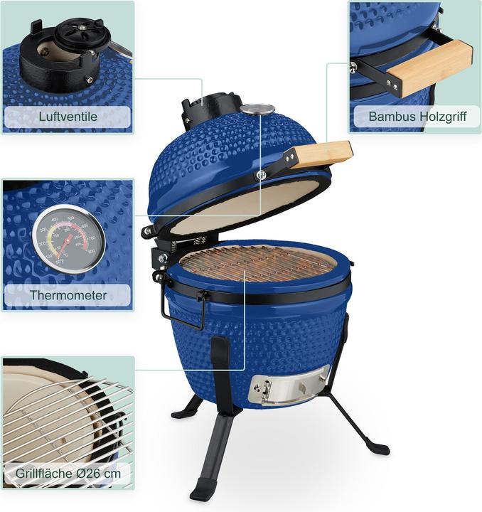 Actual product image Relaxdays Kamado-Grill (260 mm)