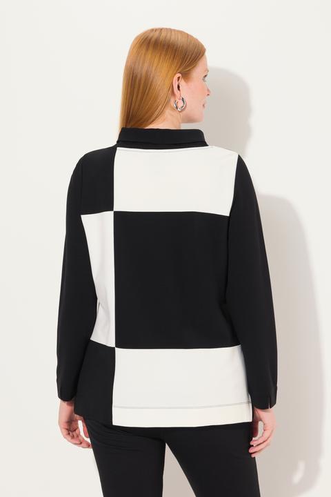 Produktbild Ulla Popken Sweatshirt, Karodesign, Stehkragen, Langarm, Modalmix (50, 52)