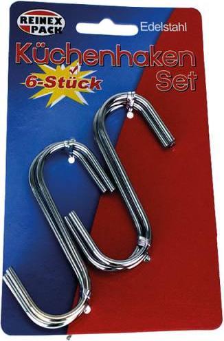 Magni Stainless steel S-hooks, 6 pcs. approx. 2.5x5cm