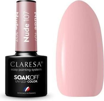 Immagine prodotto Claresa Smalto ibrido Soak Off UV/LED Nude 107 5g (Nude, Vernice UV gel)