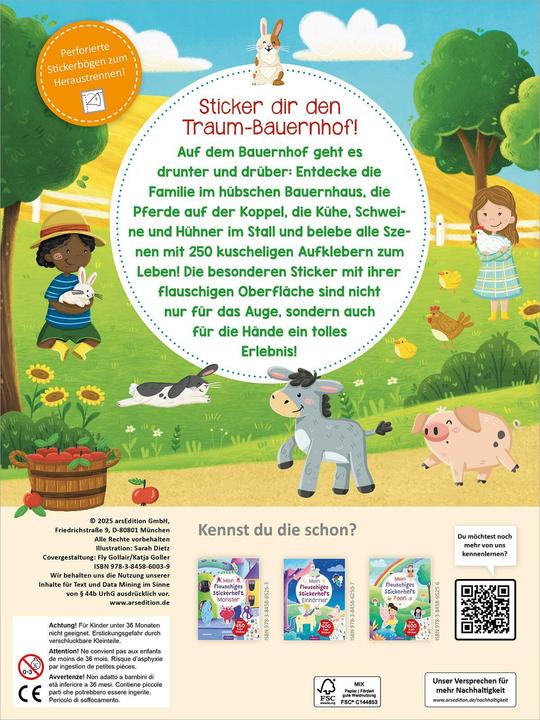Produktbild Mein flauschiges Stickerheft – Bauernhof