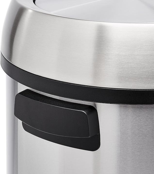 Actual product image Amazon Round Stainless Steel Trash Can with Swing Lid (65 l)