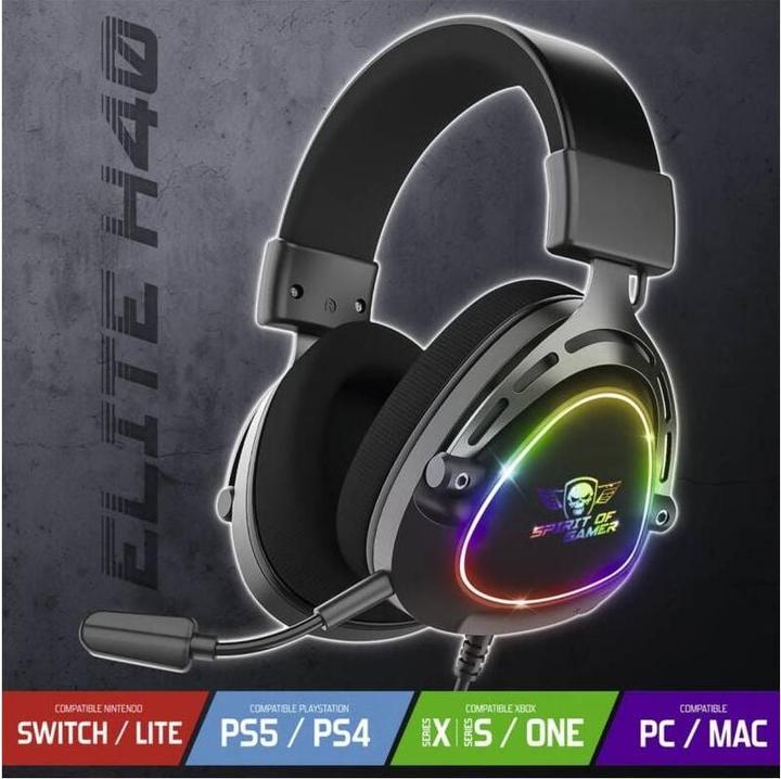 Produktbild Spirit Of Gamer Headset Elite H40 DARK (Kabelgebunden)