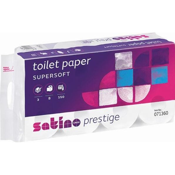 Wepa, Toilettenpapier, Toilettenpapier Prestige 2010.10371 150 Coupons, 8 Rollen (150 x)