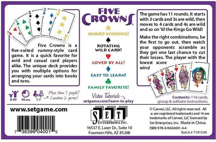 Image du produit JTI Cinq couronnes - jeu de cartes