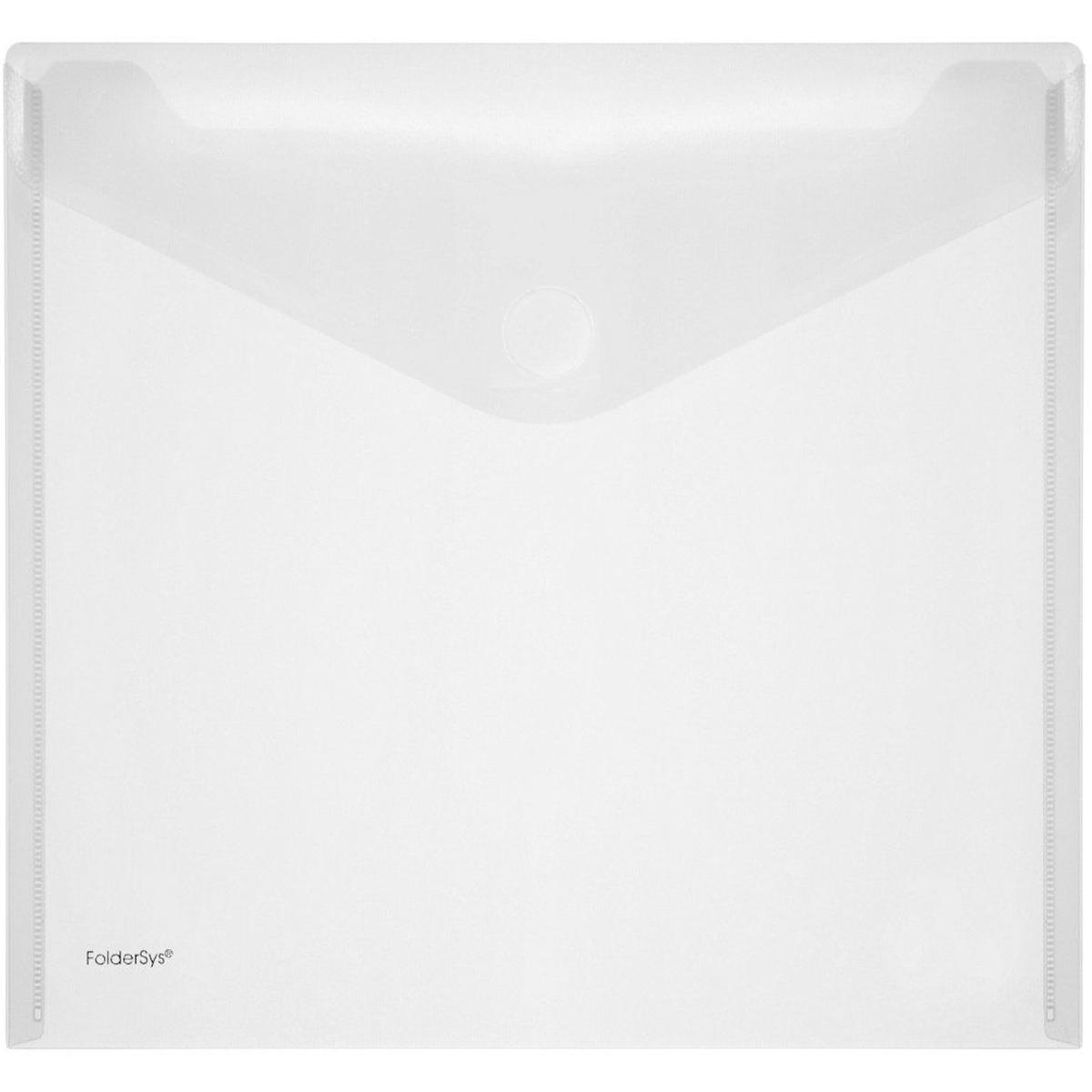 Foldersys, Mappe, Dokumentenmappe 320x320mm PP Klettverschluss transparent (1 x)