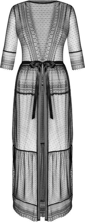 Produktbild Obsessive Langer Morgenmantel mit Pünktchen und Spitze (M, L)