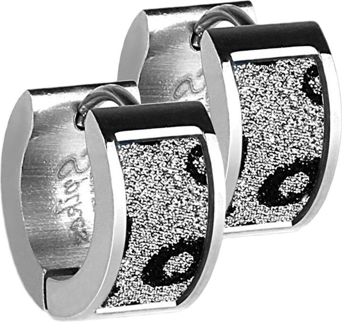 Immagine prodotto Star Piercing Orecchini ad aletta in argento con glitter e motivo leopardato (senza ottone, Acciaio chirurgico 316L)