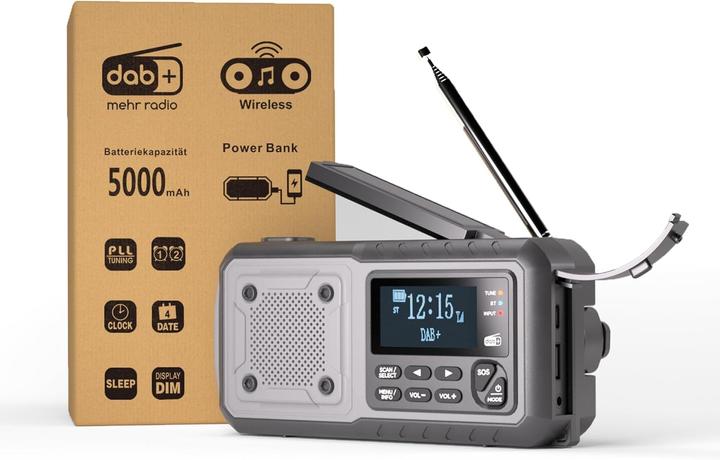 Produktbild Acta Berg Notfallradio mit Kurbel & Solar (DAB+)