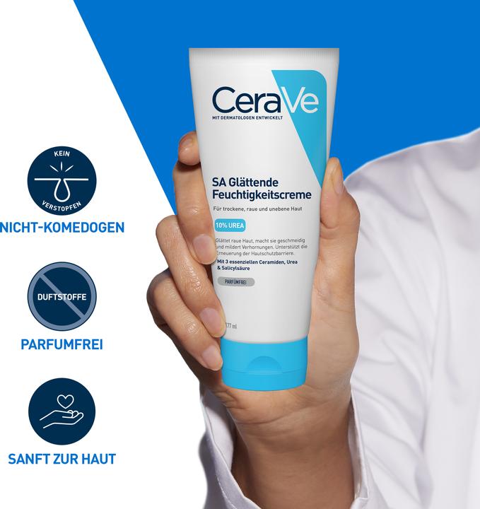 Actual product image CeraVe SA Urea Smoothing Moisturizing Cream (Body cream, 177 ml)