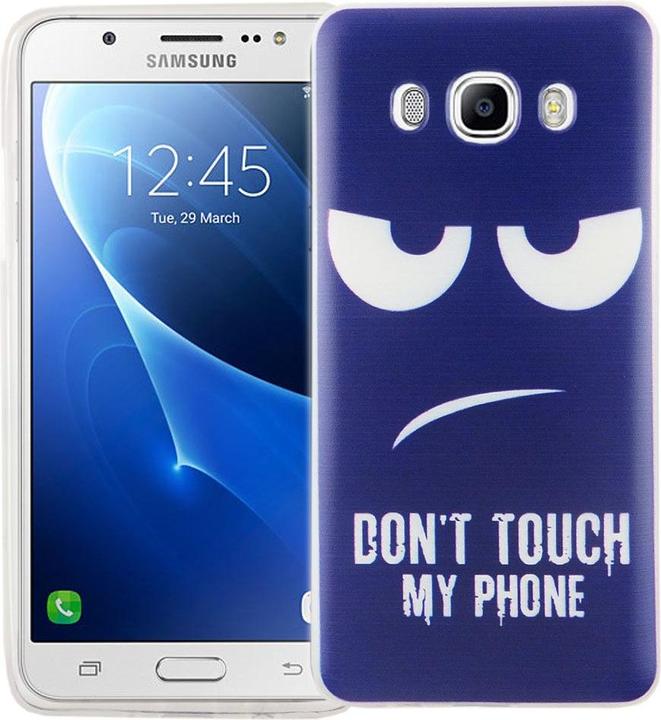 Produktbild König Design Handy Hülle für Samsung Galaxy J5 2016 Dont Touch Blau Tasche Case Cover Motiv (Samsung Galaxy J5 (2016))