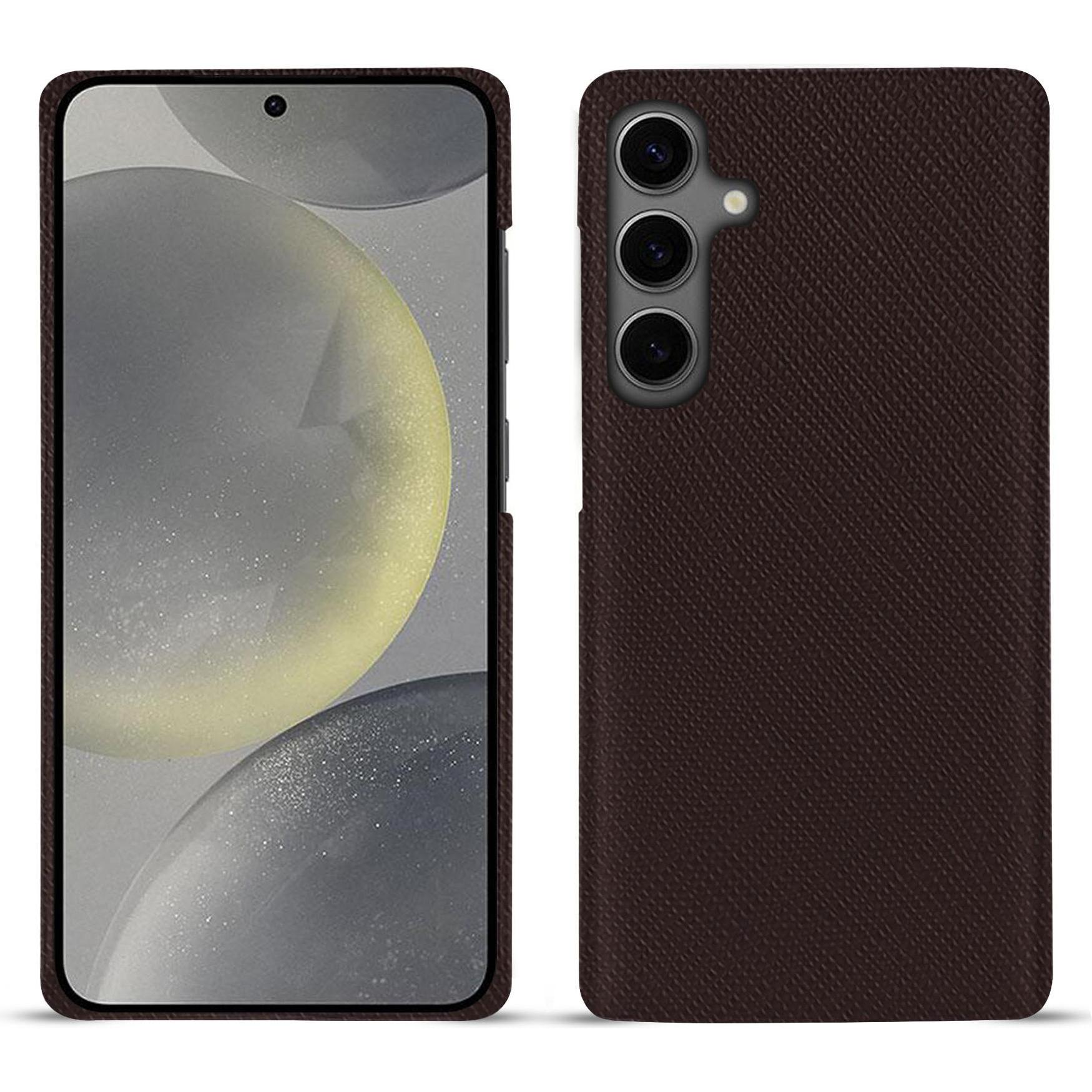 Noreve Lederschutzhülle (Samsung Galaxy S24), Smartphone Hülle, Braun