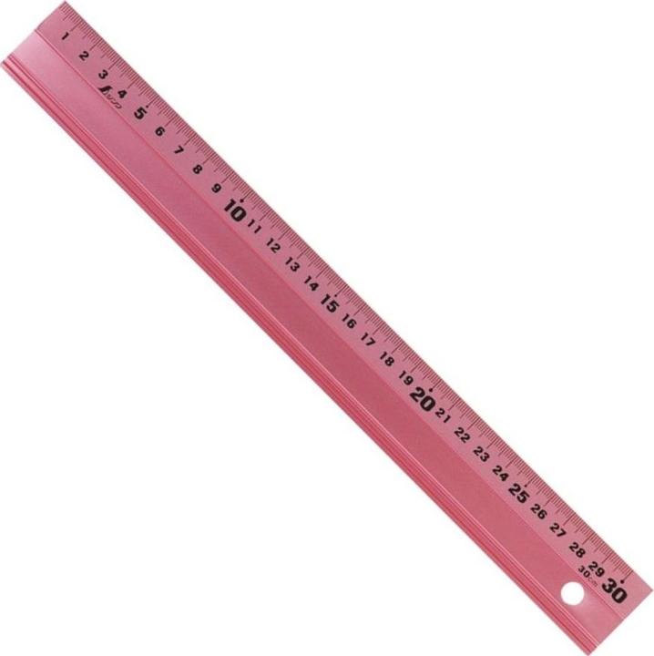Produktbild NT Cutter Schneidelineal aus Aluminium, 30 cm, pink (30 cm, Aluminium)