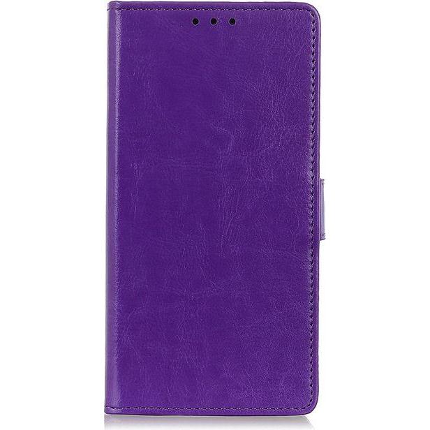 MU Classic Crazy Horse Leder Bookcover Series (Samsung Galaxy A42 5G), Smartphone Hülle, Violett