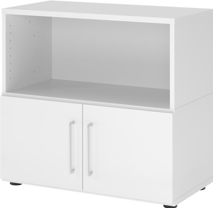 Hammerbacher Regalschrank FlexWall, VFW28T1KG/W/W/BS weiss 1 Fachboden 80,0 x 40,0 x 74,6 cm