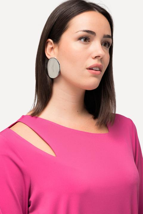 Produktbild Ulla Popken Shirt, Cut-Out, asymmetrischer Ausschnitt, Langarm (46, 48)