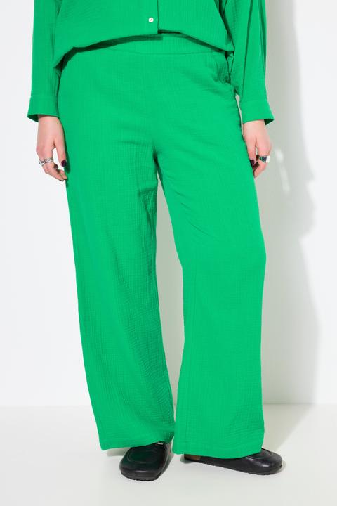 Immagine prodotto Studio Untold Pantaloni in mussola con taglio della gamba ampio e cintura elastica (56)