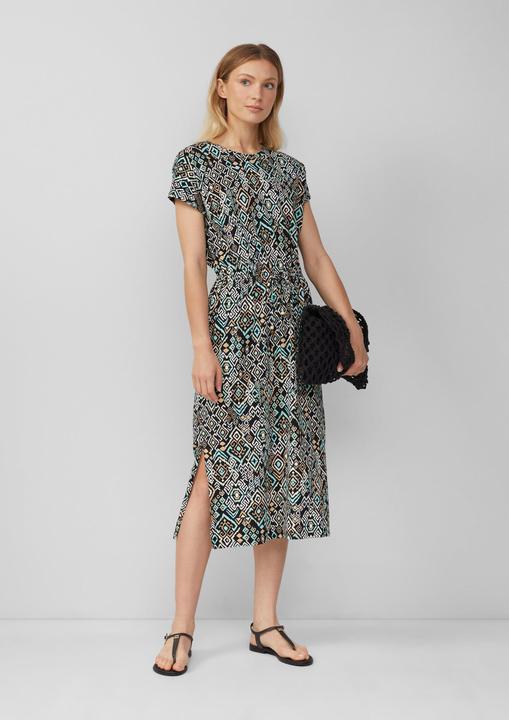 Produktbild S.Oliver Kleid Midikleid aus Baumwollstretch mit Taillenzug (34)