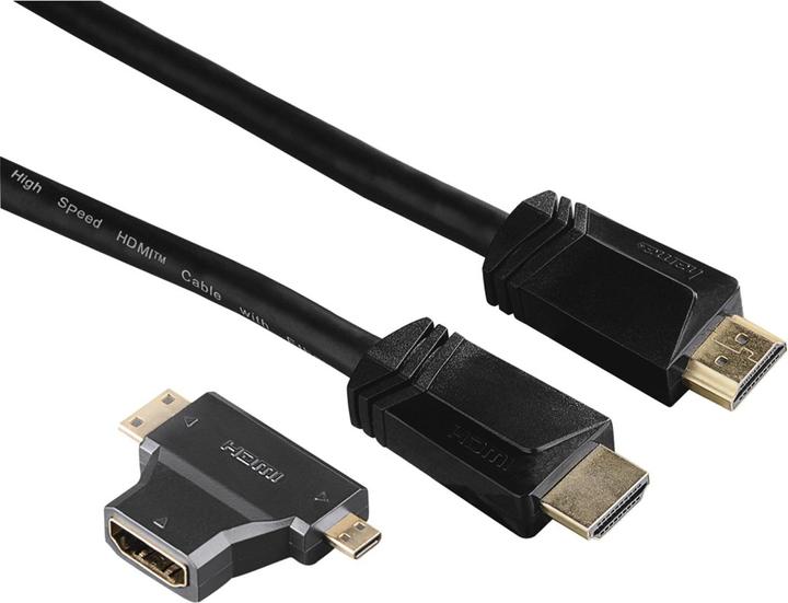 Image du produit Hama HDMI (Typ A) — HDMI (Typ A)| mini HDMI (Typ C)| micro HDMI (Typ D) (1.50 m)