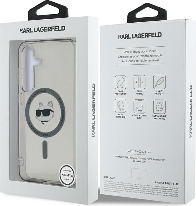 Image du produit Karl Lagerfeld Etui Button Choupette Head Printed Logo MagSafe Samsung Galaxy S25 Plus czarny (Samsung Galaxy S25)