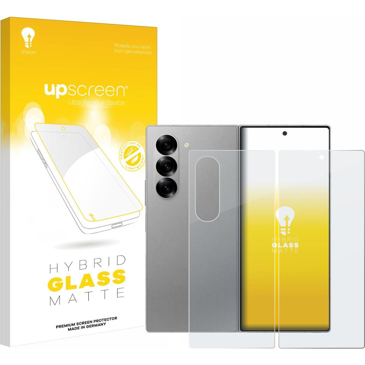 upscreen Schutzglas Schutzfolie Glas Folie Displayschutz matt (1 Stück, Samsung Galaxy Z), Smartphone Schutzfolie, Grau