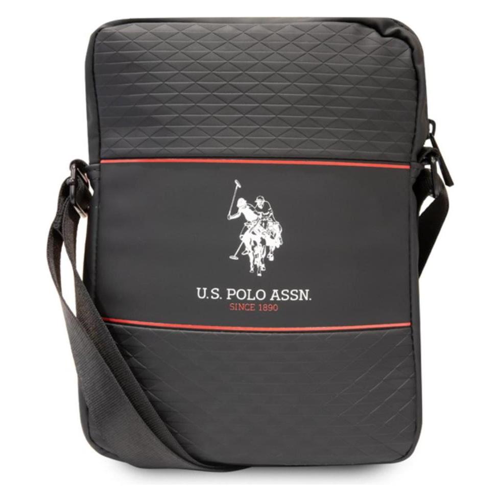 U.S. Polo, Damen, Handtasche, Tasche 10" Middle Stripe, Schwarz, Schwarz