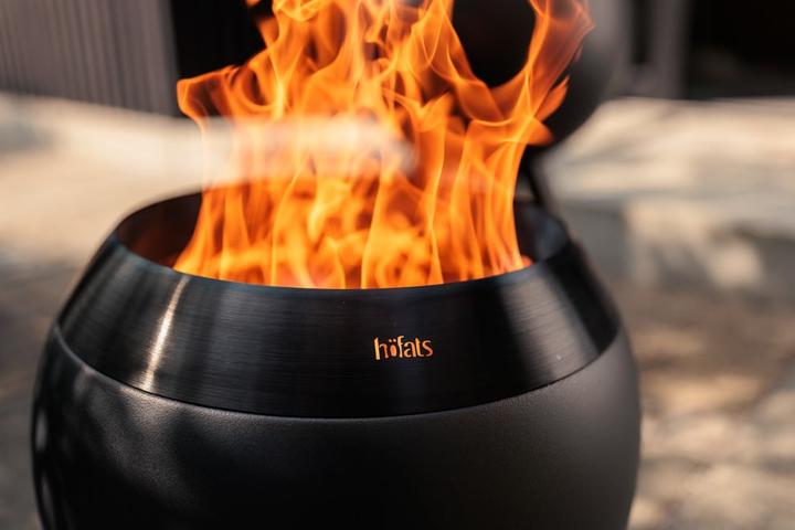 Produktbild Höfats MOON 45 all black Feuerkorb mit niedrigem Fuss (45 cm)