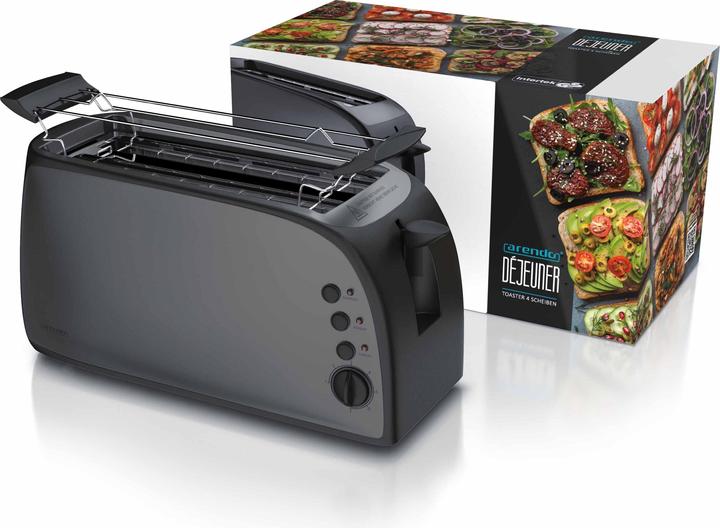 Image du produit Arendo Grille-pain à fente longue, support à petits pains, boîtier thermo-isolant, 7 positions