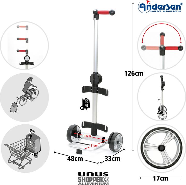 Produktbild Andersen Unus Shopper Mikkel Einkaufstrolley 54 cm