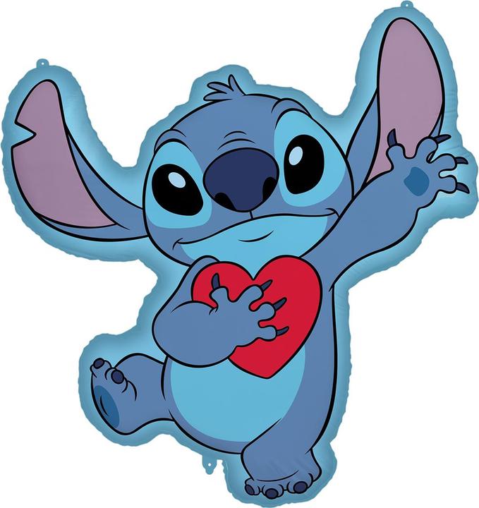Magni Folienballon Disney Stitch mit Herz blau 75x86cm (1 x)