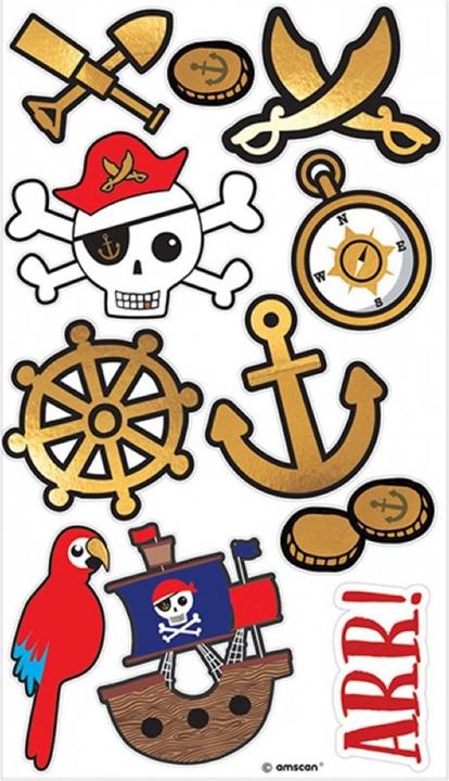 Actual product image Amscan Tattoos "Pirat" (11 pcs.)