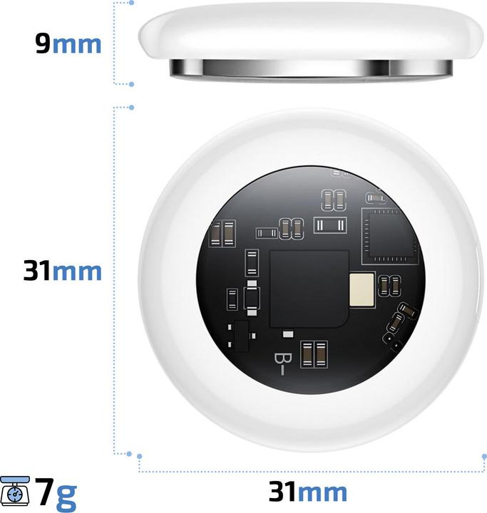 Produktbild Hoco Wireless headphones Locator compatible with Apple Find My E91C white (Android, iOS)