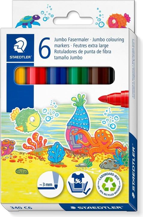 Produktbild Staedtler Fasermaler Noris Jumbo 6er-Set retail (6x)