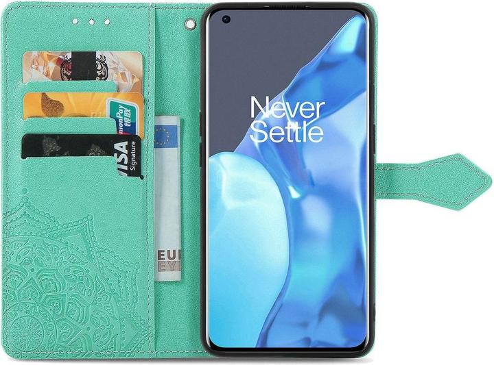 Produktbild König Design Hülle Handy Schutz für OnePlus 9 Pro Case Flip Cover Tasche Etuis Bumper Grün (Realme 9 Pro+)