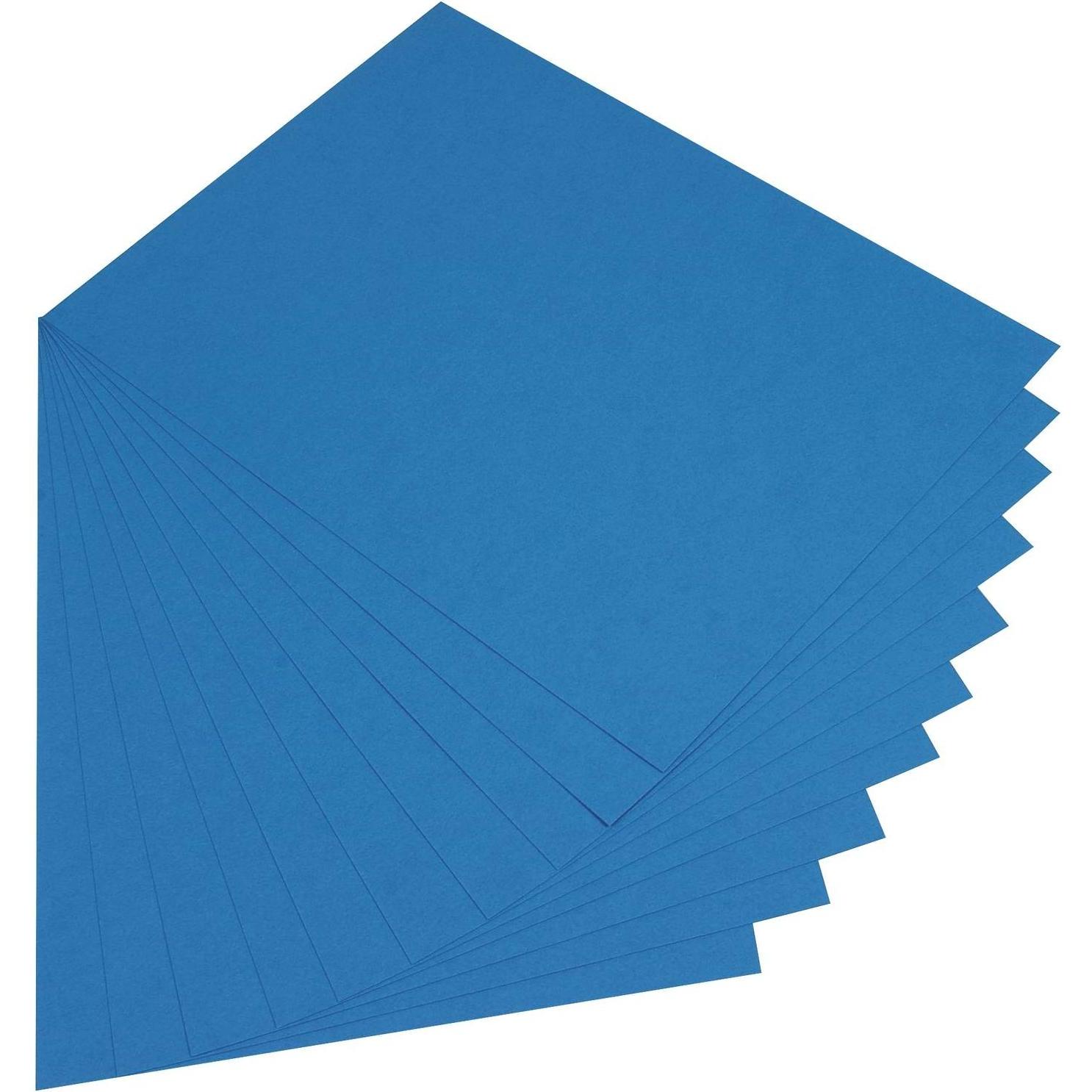 Folia, Bastelpapier, Fotokarton, (B)500 x (H)700 mm, 300 g/qm, mittelblau (300 g/m², 10 x)