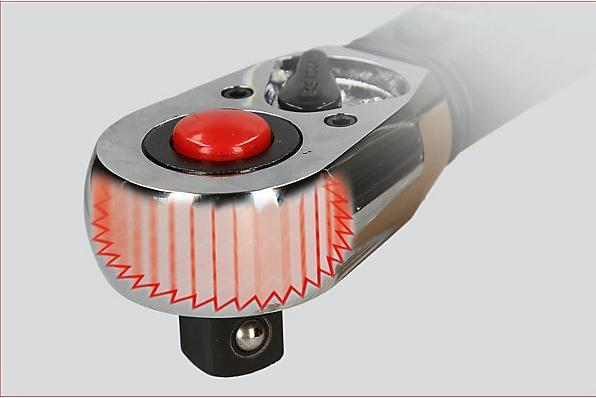 Actual product image KS Tools ERGOTORQUE®precision ratchet torque wrench, 1/4", 5 - 25 Nm. (1/4", 5 Nm, 25 Nm)