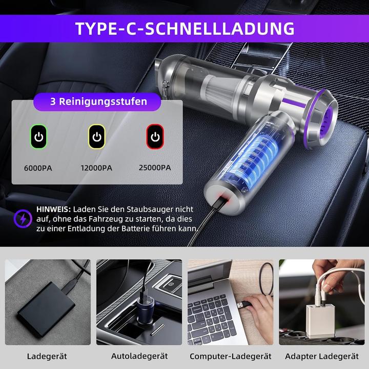 Produktbild Cugefre Akkustaubsauger mit Selbstentleerung