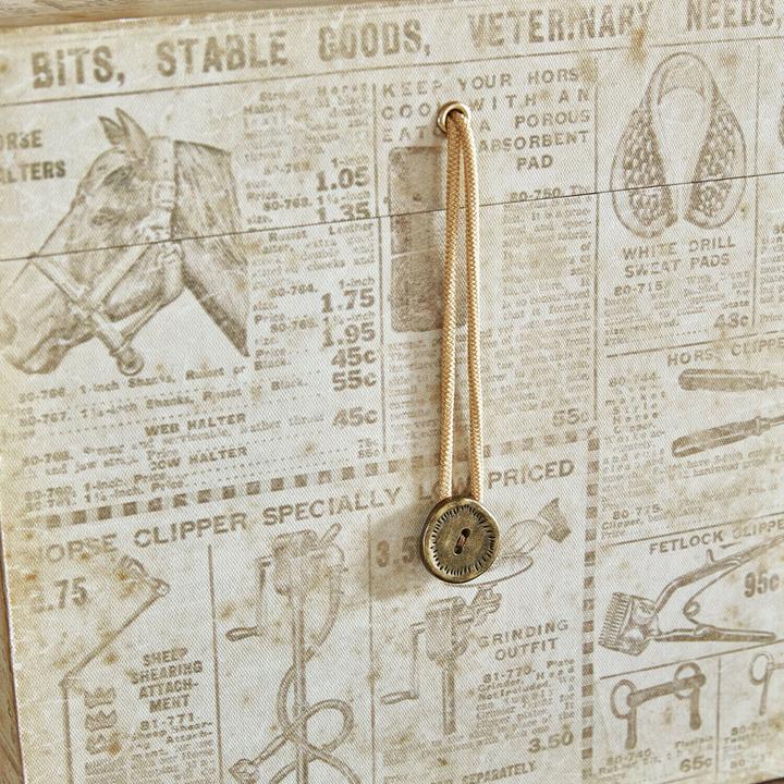 Actual product image Loberon Box 2er Set Elridge antikcreme/grau (25 cm, 2x)