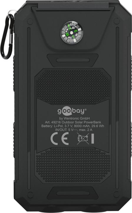 Produktbild Goobay Solar Outdoor (8000 mAh, 10 W, 8000 Wh)