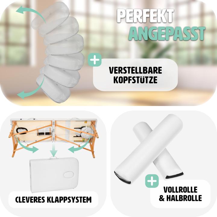 Image du produit tectake Ensemble de table de massage Freddi avec rouleaux de massage