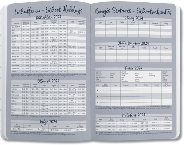 Nährwerte und Zutaten Sigel Buchkalender 2024 A5 soft pink