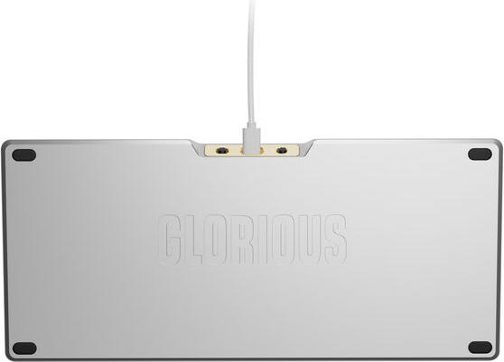 Actual product image Glorious GMMK 3 Pro HE 75 % Custom Gaming Keyboard - Pre-Built, ANSI (US), Fox HE Switches, silver (US, Cable)