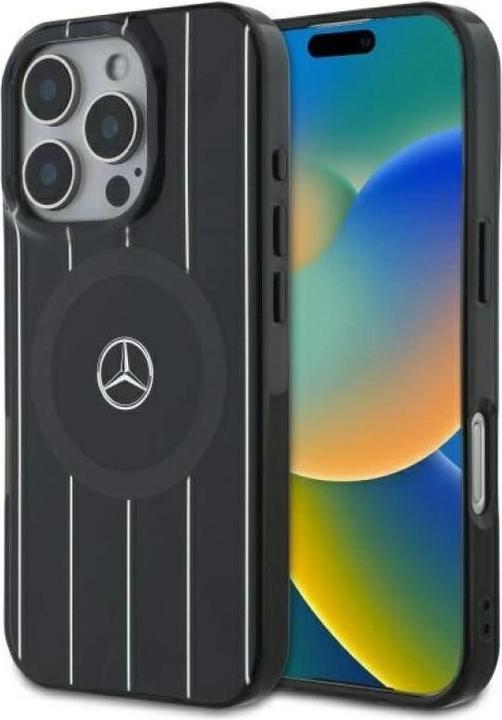 Image du produit Mercedes MEHMP16L23HRSK iPhone 16 Pro 6.3" czarny/black hardcase MB Double Layer Crossed Lines MagS (Apple iPhone 16 Pro)