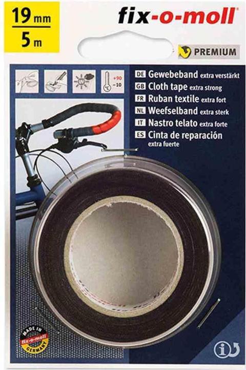 Produktbild Fix-o-moll Gewebeband schwarz 5 m x 19 mm (19 mm)